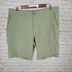 Faherty Green All Day Shorts Lightweight Stretch Chino Hybrid Size 35 (35x8.5)